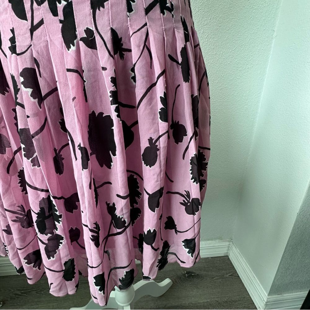 LOFT Floral Skirt Womens Flowy Pleated Dressy Career SZ S - Picture 7 of 10